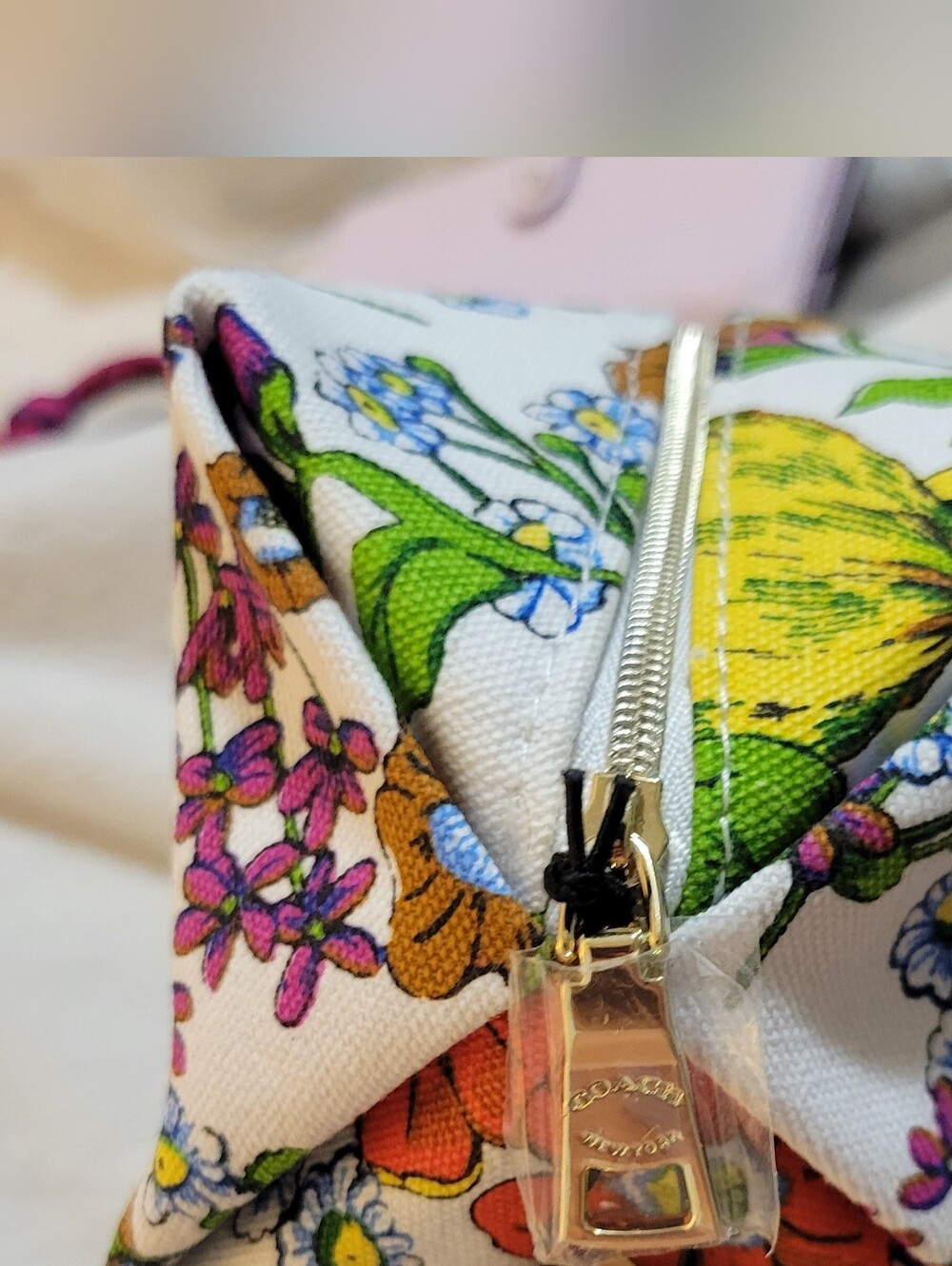 Coach Floral Canvas Pouch - Picture 6 of 11